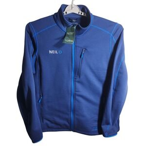 LL Bean Mens XXL Reg Blue ProStretch Fleece Jacket Embroidered **NEIL LOGO**